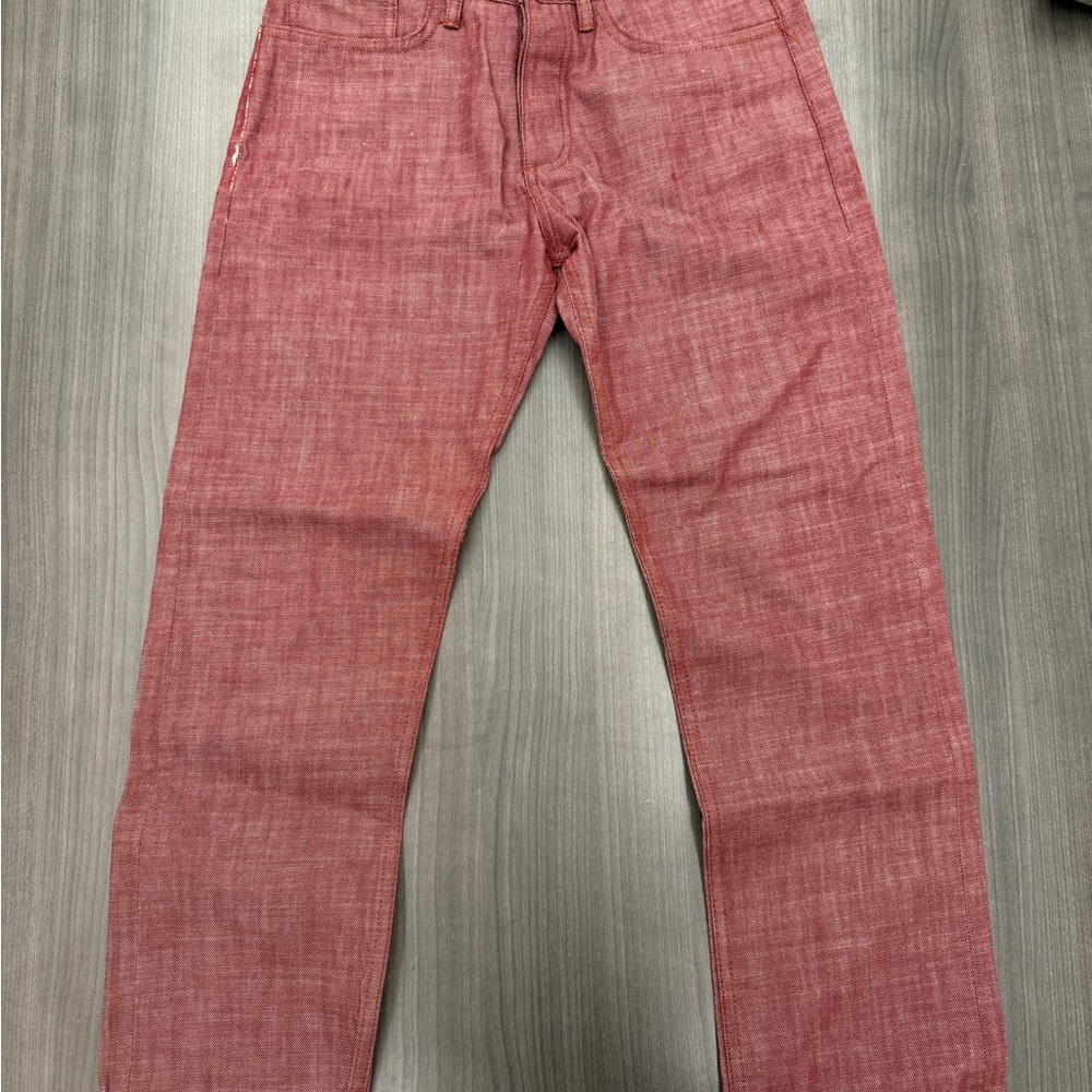 Gustin Men's Straight Jeans in Oxblood Burgundy